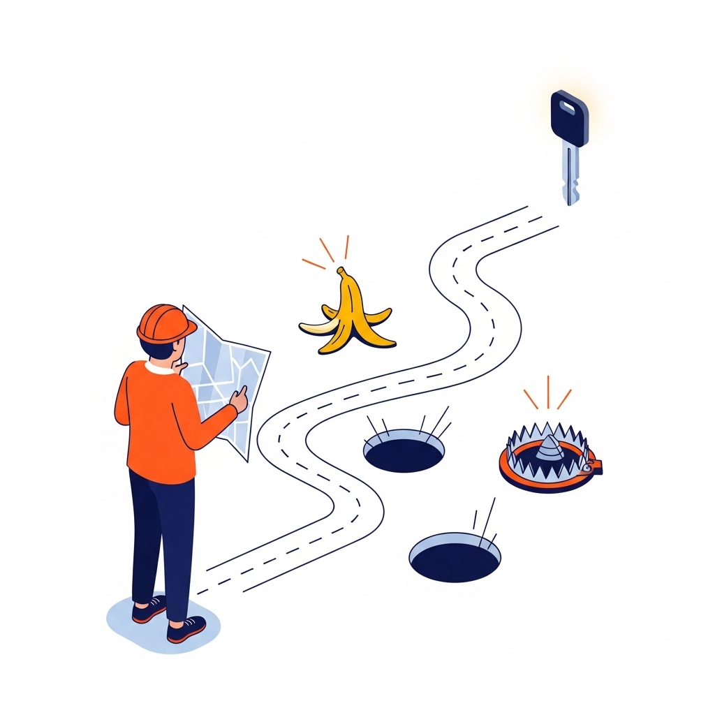 Illustration zum Thema Die 10 häufigsten Fehler in der MPU und wie Du sie sicher vermeidest